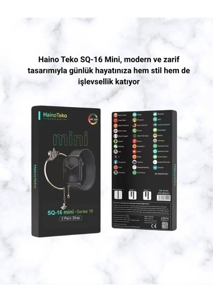 Sq-16 Mini Series 10 – Dokunmatik Akıllı Saat | Kalp Ritmi, Spo2, Uyku Takibi indirimleri