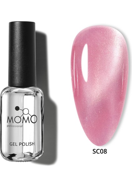 Korean Cat Eye, Silky Cat Eye, Kedi Gözü Oje, SC08 Pembe, 10 ml