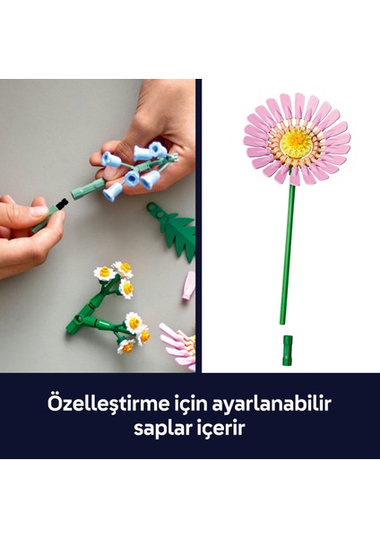 ® Botanicals Küçük Sarı Buket 10347 - 9 Yaş & Üzeri Çocuklar için Çiçek Model Yapım Seti (373 Parça)
