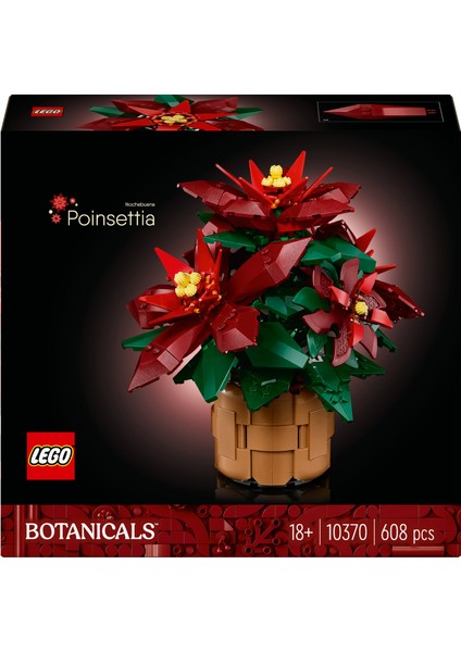 ® Botanicals Ponsetya 10370 - Yetişkinler için Çiçek Model Yapım Seti (608 Parça) modelleri