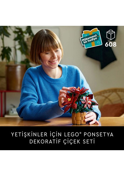 ® Botanicals Ponsetya 10370 - Yetişkinler için Çiçek Model Yapım Seti (608 Parça) indirimleri