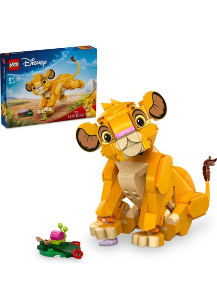 ® │ Disney Yavru Aslan Kral Simba 43243 - 6 Yaş & Üzeri Çocuklar için Yaratıcı Oyuncak Yapım Seti (222 Parça)