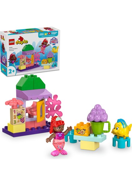 ® DUPLO® │ Disney Ariel ve Flounder'ın Kafe Standı 10420 - 2 Yaş & Üzeri Çocuklar için Eğitici Oyuncak Yapım Seti (22 Pr)