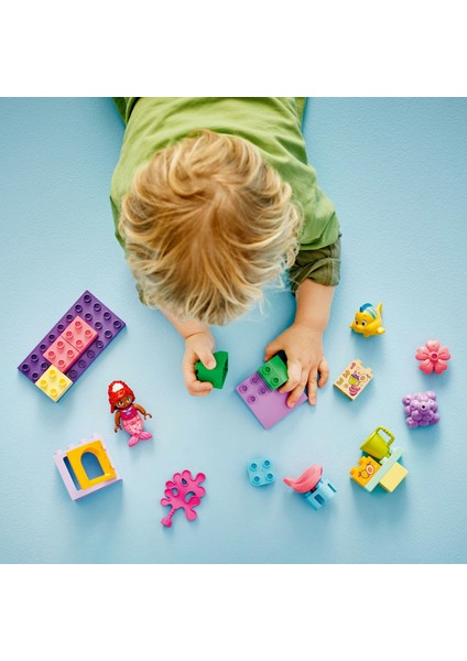 ® DUPLO® │ Disney Ariel ve Flounder'ın Kafe Standı 10420 - 2 Yaş & Üzeri Çocuklar için Eğitici Oyuncak Yapım Seti (22 Pr)