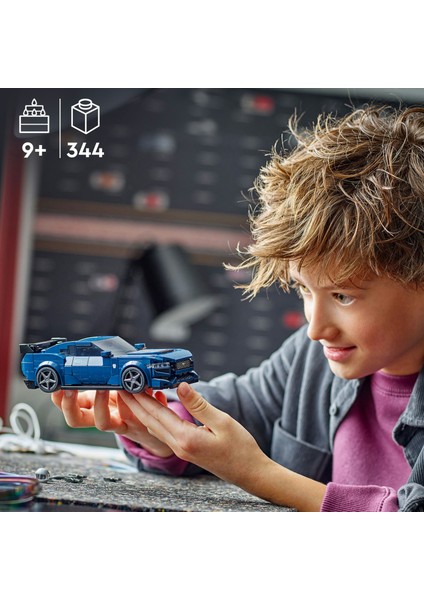 ® Speed Champions Ford Mustang Dark Horse Spor Araba 76920 - 9 Yaş & Üzeri Çocuklar için Oyuncak Model Yapım Seti (344 P)