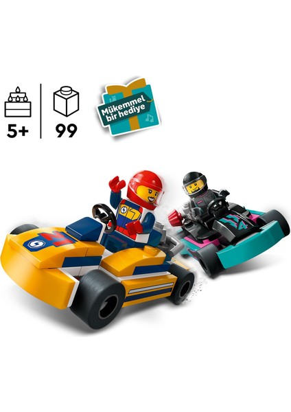 ® City Go-Kartlar ve Yarış Sürücüleri 60400 - 5 Yaş & Üzeri Çocuklar için Yaratıcı Oyuncak Yapım Seti (99 Parça) indirimleri
