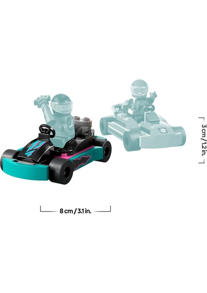 ® City Go-Kartlar ve Yarış Sürücüleri 60400 - 5 Yaş & Üzeri Çocuklar için Yaratıcı Oyuncak Yapım Seti (99 Parça)