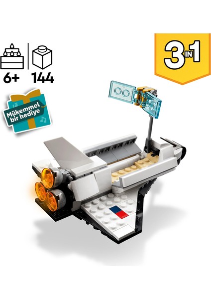 ® Creator Uzay Mekiği 31134 - 6 Yaş & Üzeri Çocuklar için Yaratıcı Oyuncak Yapım Seti (144 Parça) indirimleri