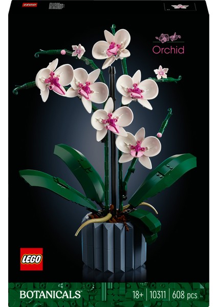 ® Botanicals Orkide 10311 - Yetişkinler için Koleksiyonluk ve Sergilenebilir Çiçek Modeli Yapım Seti (608 Parça) modelleri