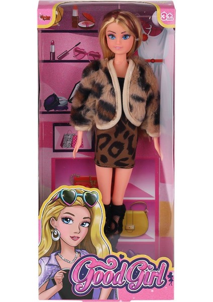 WG-115519-20 Kürk Ceketli Elbiseli Bebek 29 cm -Vardem Oyuncak