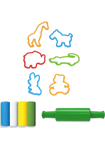 Eğlenceli Hayvanlar Oyun Hamuru Seti 11 Parça modelleri
