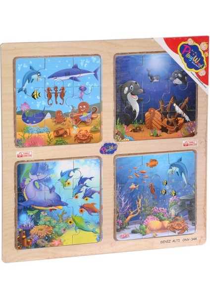 ONY-343/344/345/346 Ahşap Eğitici 4'lü Puzzle -Onyıl