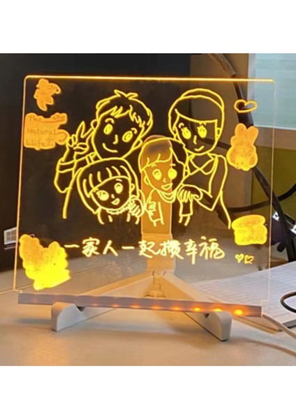 12 Inc LED Işıklı Çizim Tahtası Ayarlanabilir Stant ve Kalemleri Ile