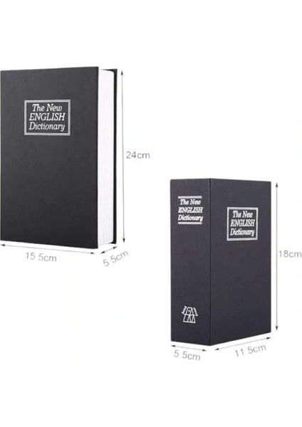 Büyük Boy Anahtarlı Kitap Görünümlü Gizli Kasa Çelik Kasa Altın Kasası