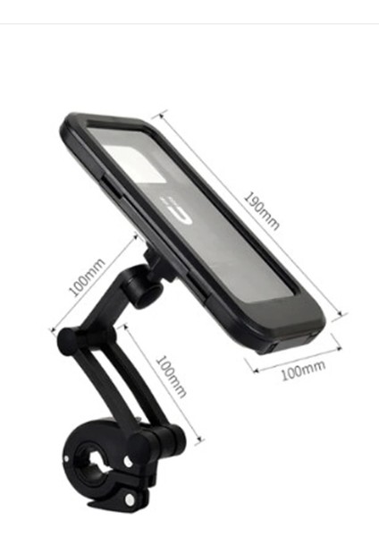 Gidon Bağlantılı Su Geçirmez Mıknatıslı Motorsiklet Telefon Tutucu