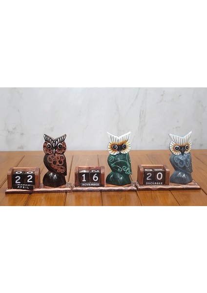 Ahşap Baykuş Takvim Polos-14 fiyatları