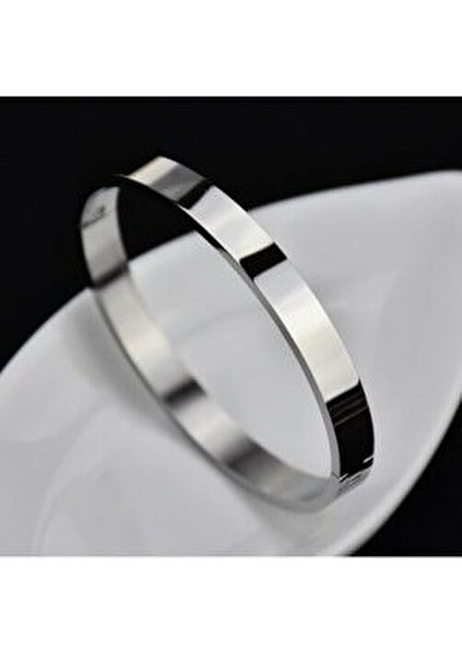 Düz Kartier Model Bileklik Gümüş Renk fiyatları