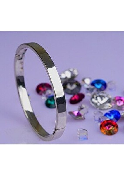 Düz Kartier Model Bileklik Gümüş Renk fırsatları