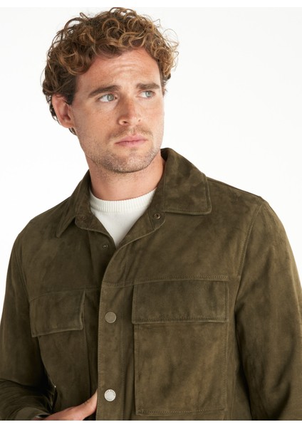 Standart Gömlek Yaka Düz Haki Erkek Gömlek TBMRLT1022 fiyatları