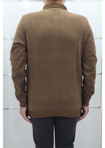 Fistan Store Erkek Desenli Spor Kesim Normal Kalıp Polo Yaka Selanik Kumaşlı Kışlık Kazak modelleri