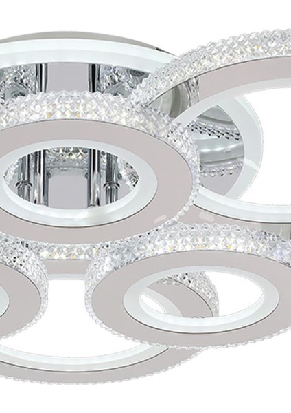 T001-6 Krom Dimmer Kumandalı LED Avize modelleri