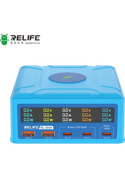 RL-304R 260 Watt 5 Portlu Wireless Özellikli Akıllı Şarj Istasyonu