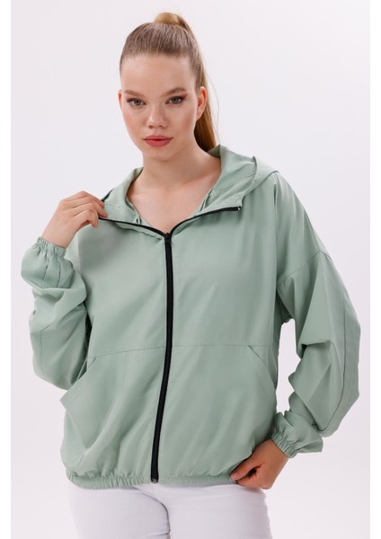Kadın Kapüşonlu Su ve Rüzgar Geçirmez Oversize Yağmurluk - Rüzgarlık fiyatları