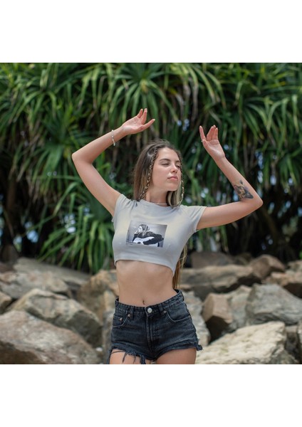 Kurt Cobain 1990 Crop Tişört - Ekru fiyatları