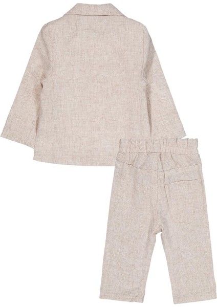 Takım Elbise Görünümlü 6-18 Ay Takım - Bej 12-18 Ay modelleri
