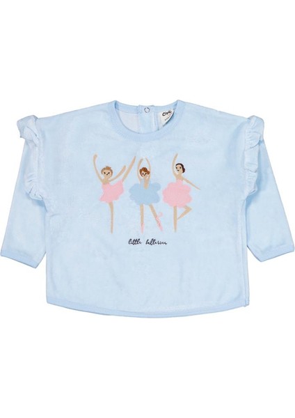 Balerin Nakışlı 6-18 Ay Takım - Mavi 6-9 Ay