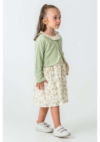 Gül Detaylı Hırkalı Kız Çocuk 3\'lü Takım - 26K 7271 modelleri