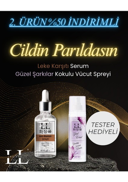 Pürüzsüz Bir Cilt Için Leke Karşıtı Serum ve Güzel Şarkılar Vücut Spreyi
