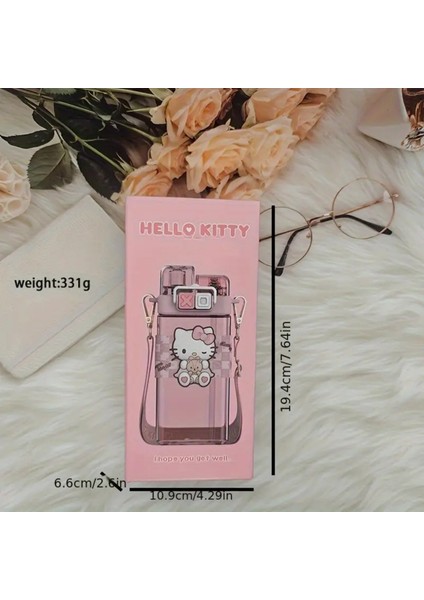 Hello Kitty Figürlü Sanrio Çocuk Suluk Matara 520ML Askılı Iki Bölmeli Kapak Plastik AD15152 fiyatları