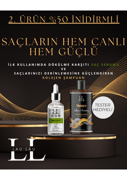 Şampuan Güçlü Saçlara Sahip Olmak Isteyenler Saç Serumu ve Kolejen Paketi Anında Etklili