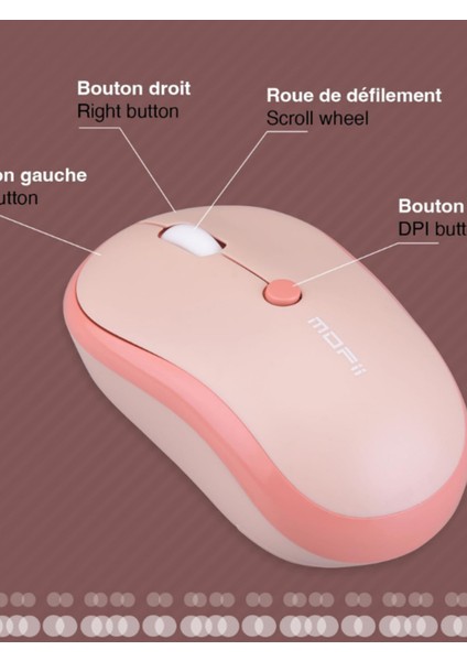 Mofii M5AG Pembe Wireless Mouse modelleri