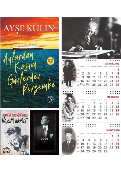 Aylardan Kasım Günlerden Perşembe ve Nazım Hikmet - Istikbal Ajanda - Imza Duvar Takvimi