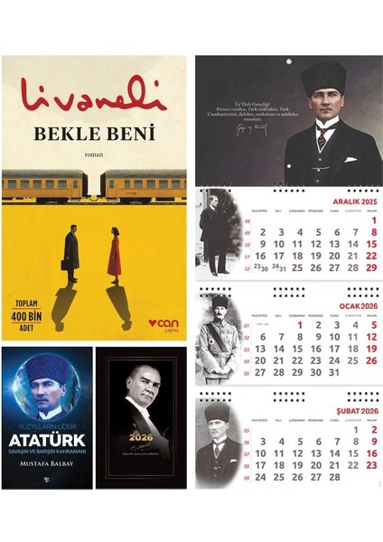 Bekle Beni ve Yüzyılların Lideri Atatürk - Gazi Paşa Ajanda - Gazi Duvar Takvimi