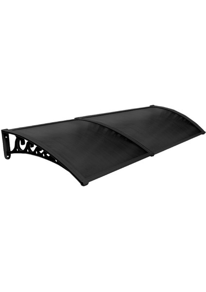 Pratik Sundurma Kapı Pencere Üstü 100X300 cm Siyah 6 mm Levhalı