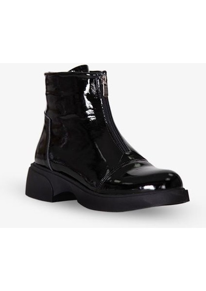 217651115-1 Zenne Kadın Bot Siyah Rugan Deri modelleri