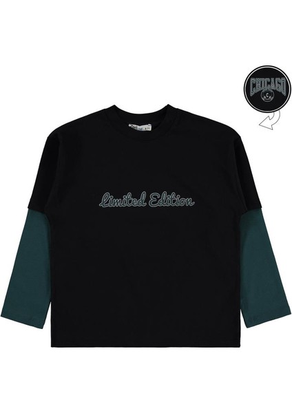 Chıcago Baskılı Çıkma Kol 6-9 Yaş Sweatshirt fiyatları
