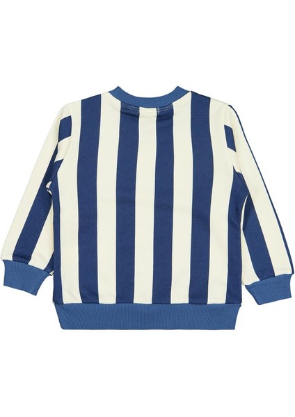 Çizgili Yıldız Baskılı 2-5 Yaş Sweatshirt