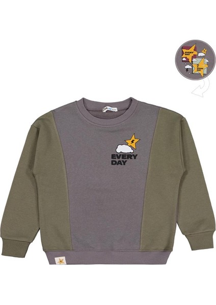 Every Day Yıldız Baskılı 6-9 Yaş Sweatshirt