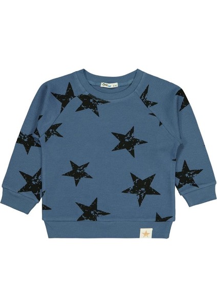 Yıldız Empirme Baskılı 2-5 Yaş Sweatshirt