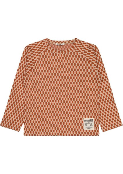 Dama Desenli 6-9 Yaş Sweatshirt