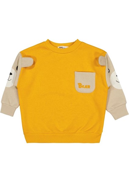 Kolları Ayı Baskılı 2-5 Yaş Sweatshirt