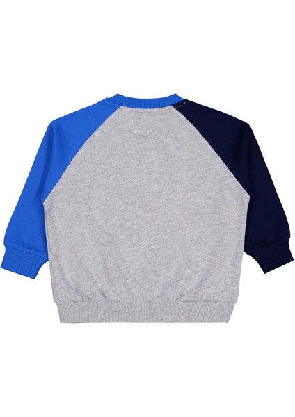 Astronot Baskılı 2-5 Yaş Sweatshirt - Gri 3-4 Yaş