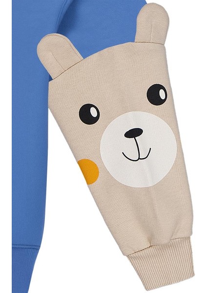 Kolları Ayı Baskılı 2-5 Yaş Sweatshirt