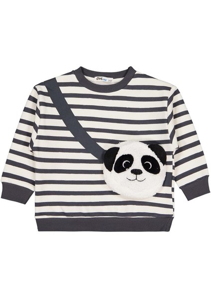 Panda Çantalı 2-5 Yaş Sweatshirt fiyatları