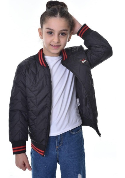 Kız Çocuk Kolej Yaka Astarlı Su ve Rüzgar Geçirmez Fermuarlı Mont Ceket modelleri