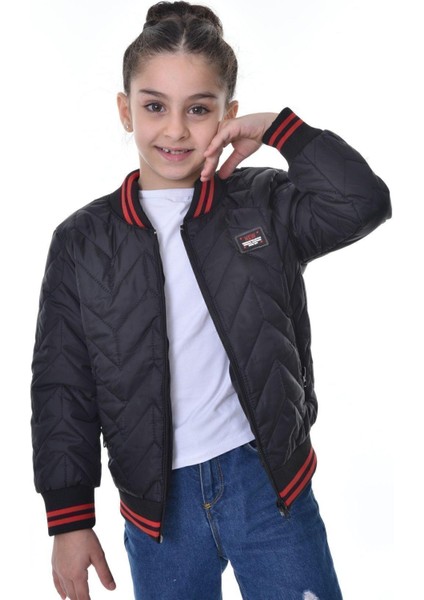 Kız Çocuk Kolej Yaka Astarlı Su ve Rüzgar Geçirmez Fermuarlı Mont Ceket indirimleri